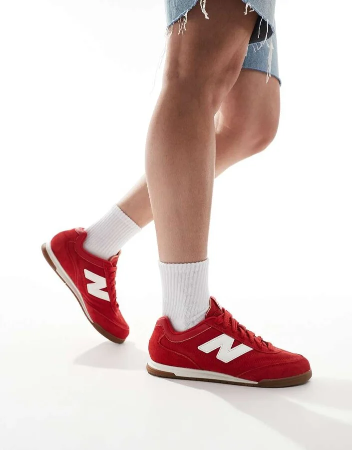 New Balance RC42 rubber sole sneakers in red and white - Exclusive to ASOS