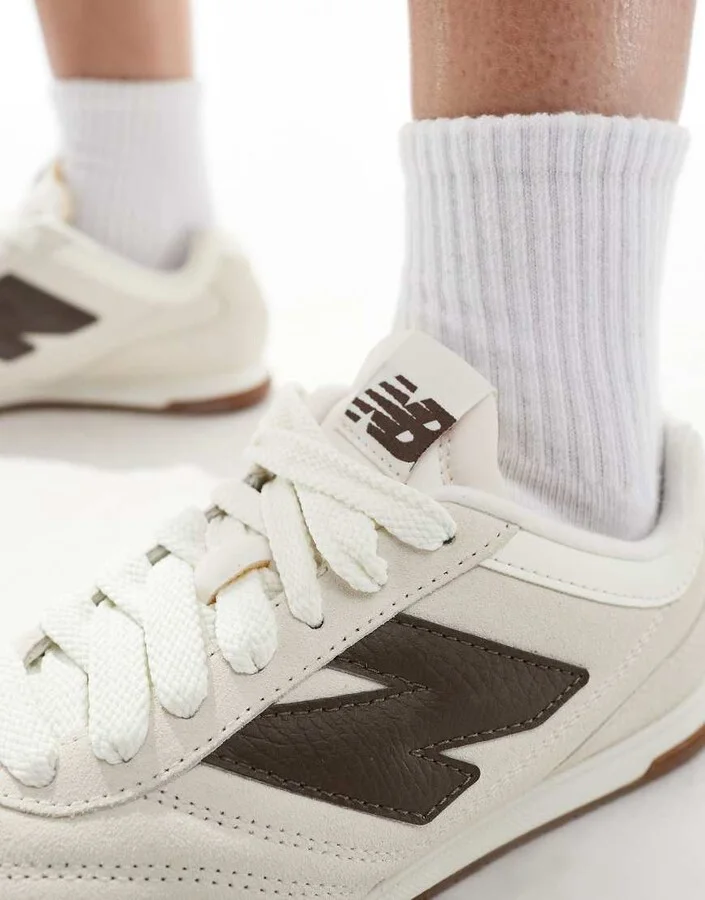 New Balance RC42 rubber sole sneakers in white and brown - Exclusive to ASOS - Image 3