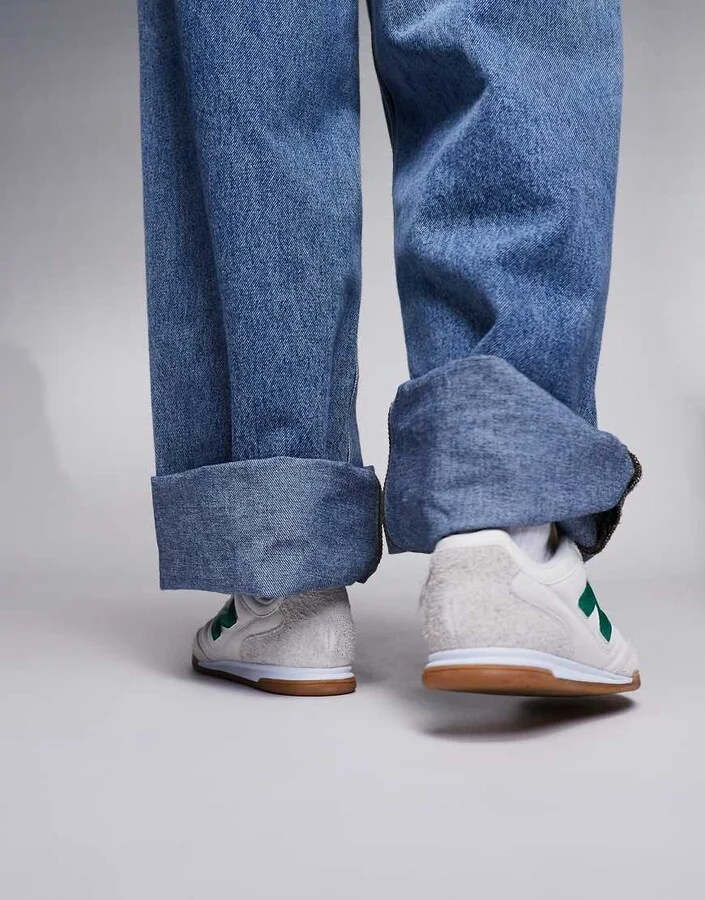 New Balance RC42 rubber sole sneakers in white and green - Image 4
