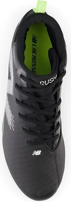 New Balance Rush V4 Mid Lacrosse Cleats Men's Shoes Black/Black : 7 D - Medium - Image 2
