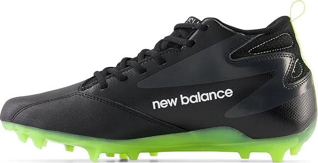 New Balance Rush V4 Mid Lacrosse Cleats Men's Shoes Black/Black : 7 D - Medium - Image 4
