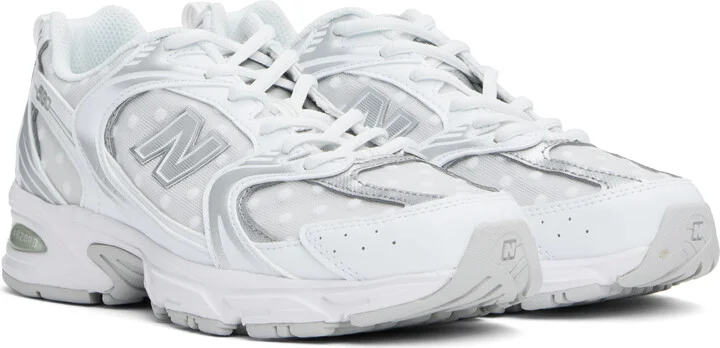New Balance Silver & White 530 Sneakers - Image 4