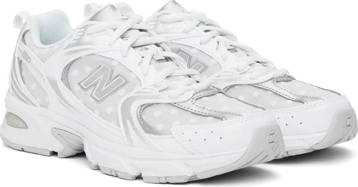 New Balance Silver & White 530 Sneakers - Image 4