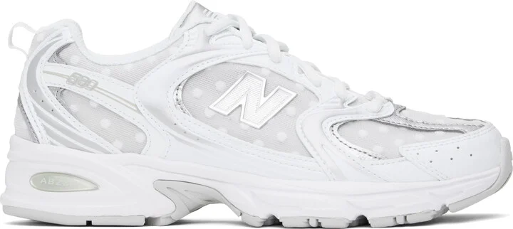 New Balance Silver & White 530 Sneakers