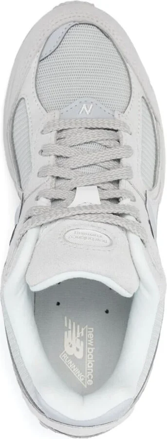 New Balance Suede And Mesh Sneakers In Light Grey - Image 2