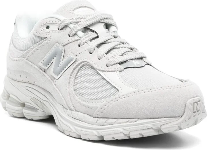 New Balance Suede And Mesh Sneakers In Light Grey - Image 3