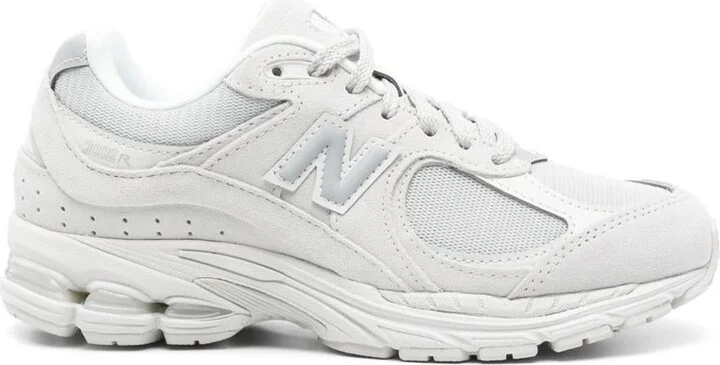 New Balance Suede And Mesh Sneakers In Light Grey
