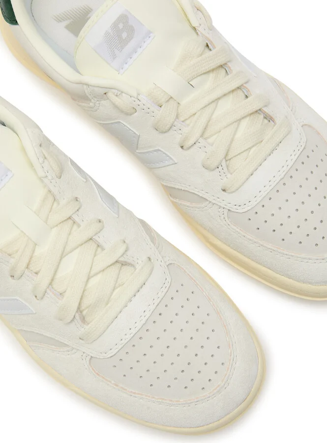 New Balance T500 Court Panelled Leather Sneakers - Image 3