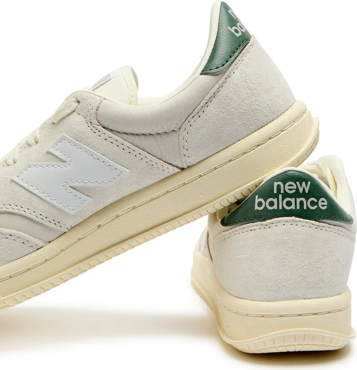 New Balance T500 Court Panelled Leather Sneakers - Image 4