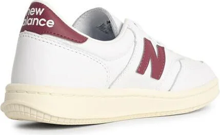 New Balance 'T500' White Leather Sneakers - Image 3