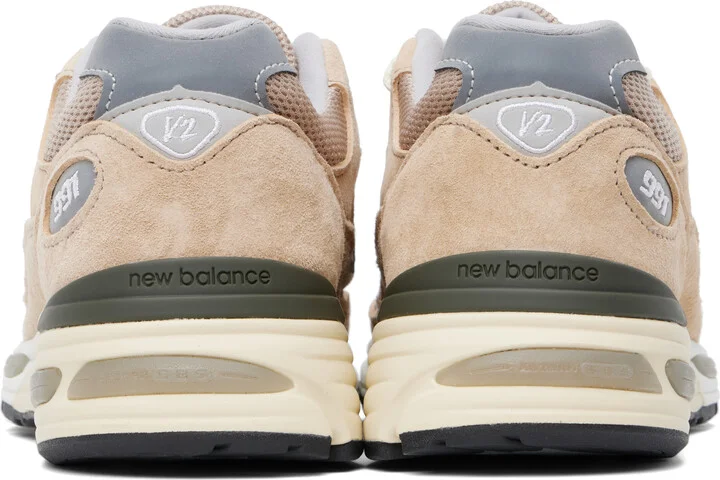 New Balance Tan Made in UK U991V2 Sneakers - Image 2