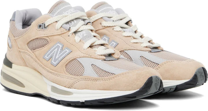 New Balance Tan Made in UK U991V2 Sneakers - Image 4