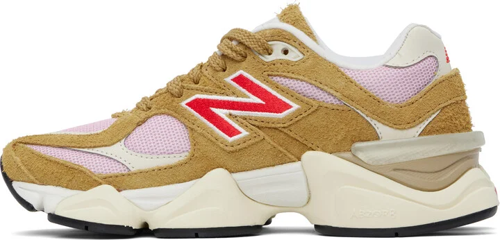 New Balance Tan & Pink 9060 Sneakers - Image 3