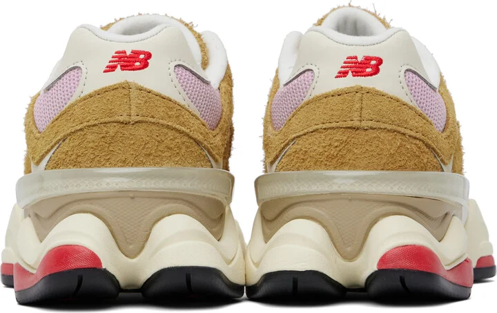 New Balance Tan & Pink 9060 Sneakers - Image 2