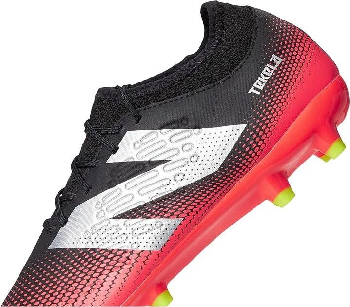 New Balance Tekela Magique FG V4+ Soccer Cleats Shoes Black/Energy Red/Hi-Lite : US Men's 5.5 - Women's 7 Medium, Synthetic - Image 7