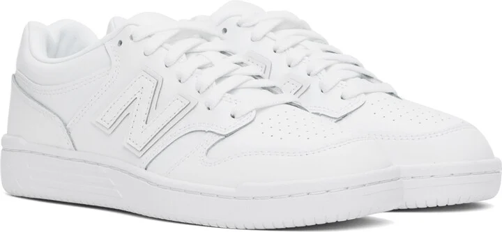 New Balance White 480 Sneakers - Image 4