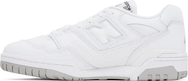 New Balance White BB550 Sneakers - Image 3