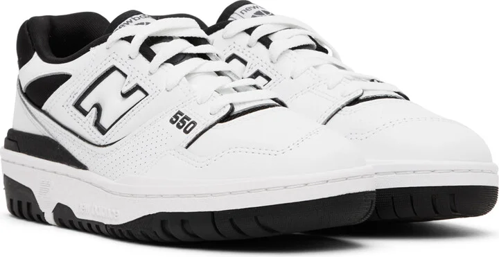 New Balance White BB550 Sneakers - Image 4