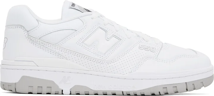 New Balance White BB550 Sneakers