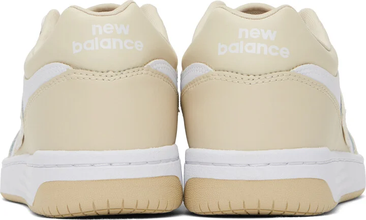 New Balance White & Beige 480 Sneakers - Image 2