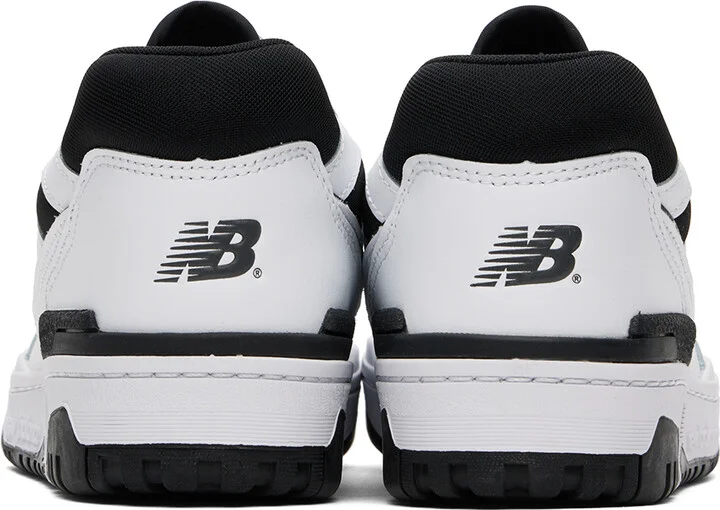 New Balance White & Black BB550 Sneakers - Image 2