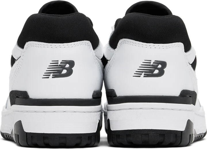 New Balance White & Black BB550 Sneakers - Image 2