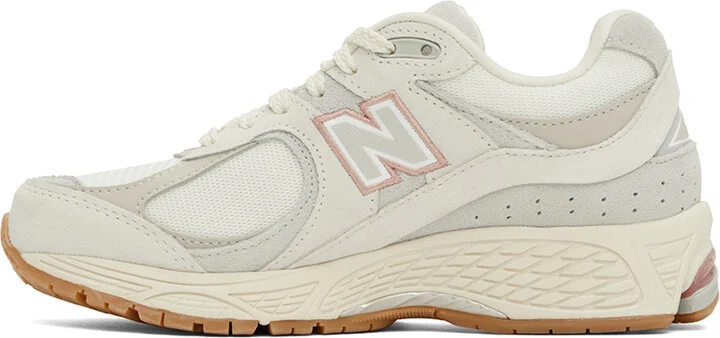 New Balance White & Pink 2002 Sneakers - Image 3