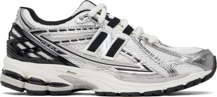 New Balance White & Silver 1906R Sneakers