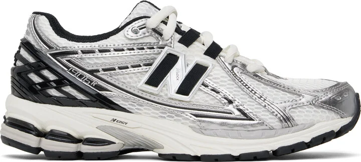 New Balance White & Silver 1906R Sneakers