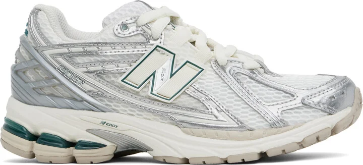 New Balance White & Silver 1906R Sneakers