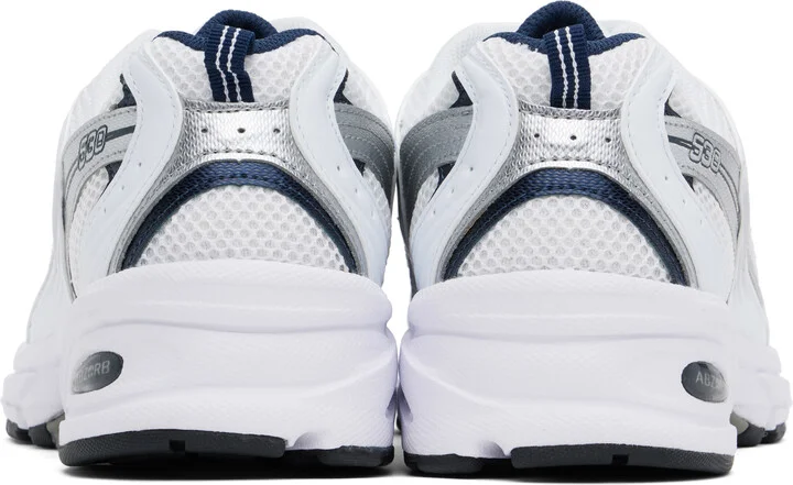 New Balance White & Silver 530 Sneakers - Image 2