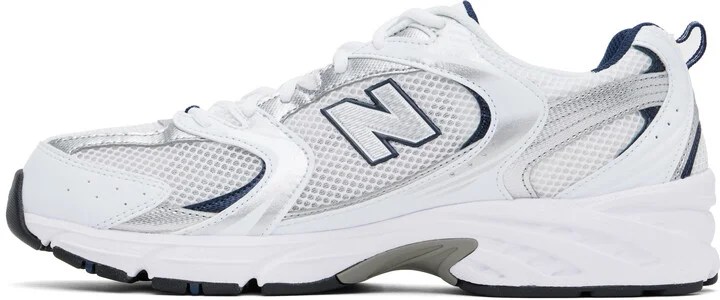 New Balance White & Silver 530 Sneakers - Image 3