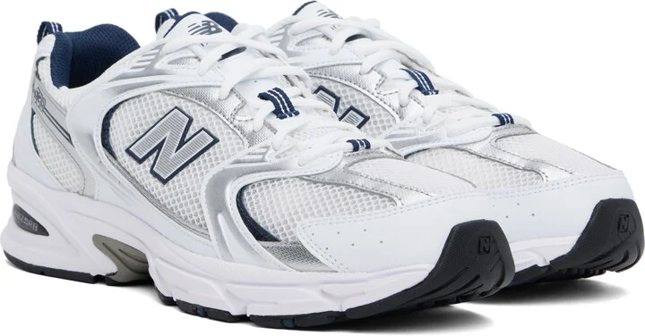 New Balance White & Silver 530 Sneakers - Image 4