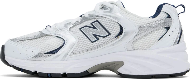 New Balance White & Silver 530 Sneakers - Image 3