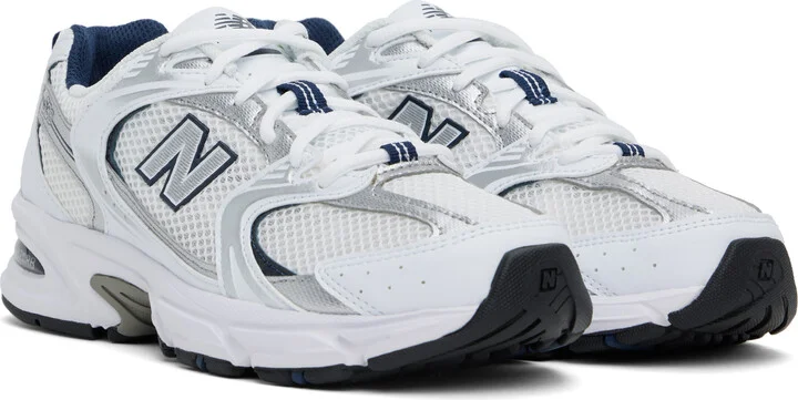 New Balance White & Silver 530 Sneakers - Image 4