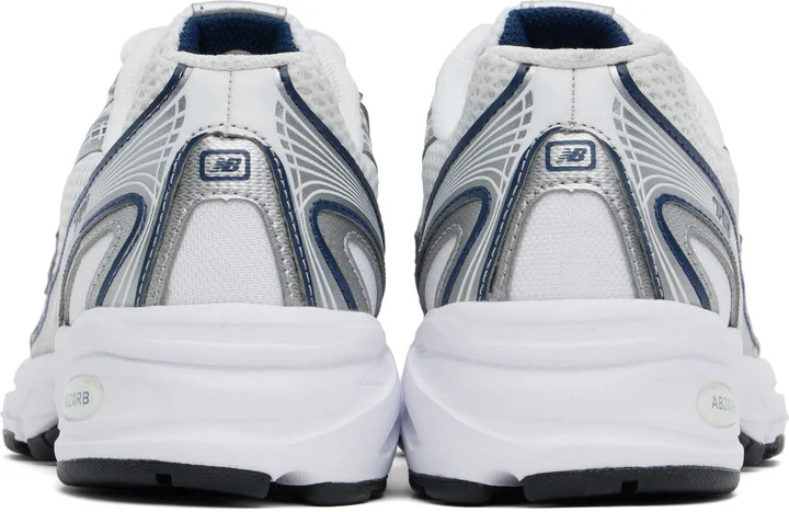 New Balance White & Silver 740 Sneakers - Image 2