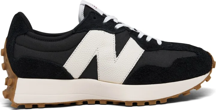 New Balance Women's 327 Casual Sneakers from Finish Line - Black, White, Gum - Image 2