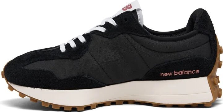 New Balance Women's 327 Casual Sneakers from Finish Line - Black, White, Gum - Image 3