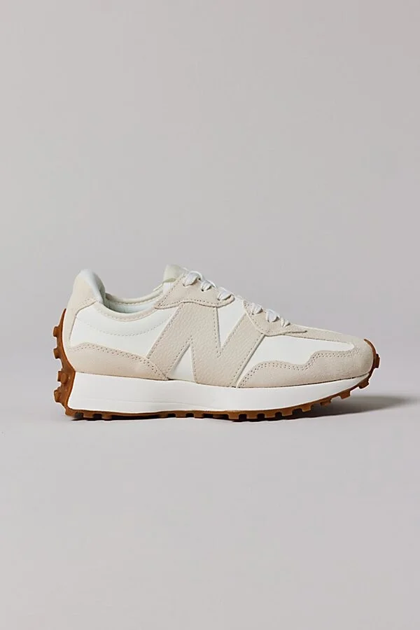 New Balance Women's 327 Sneaker in Linen Sea Salt - Image 4