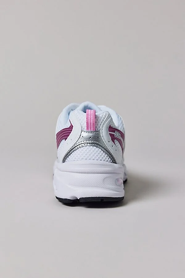 New Balance Women's 530 Sneaker in White with Natural Indigo - Image 6