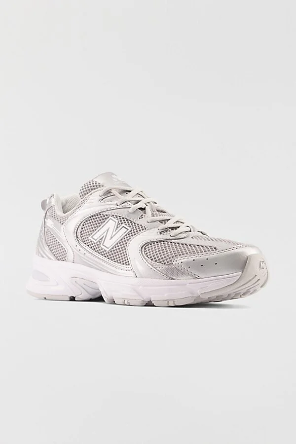 New Balance Women's 530 Sneaker in White with Natural Indigo - Image 7