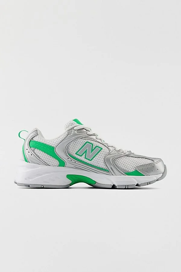 Silver Metallic/Green Apple