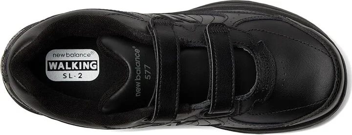 New Balance WW577 Hook and Loop Women's Walking Shoes Black : 5 B - Medium, Leather - Image 3