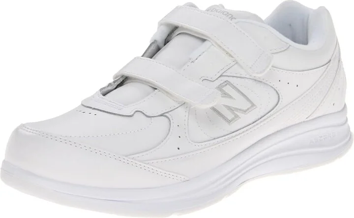 New Balance WW577 Hook and Loop Women's Walking Shoes White : 5 B - Medium, Leather - Image 2
