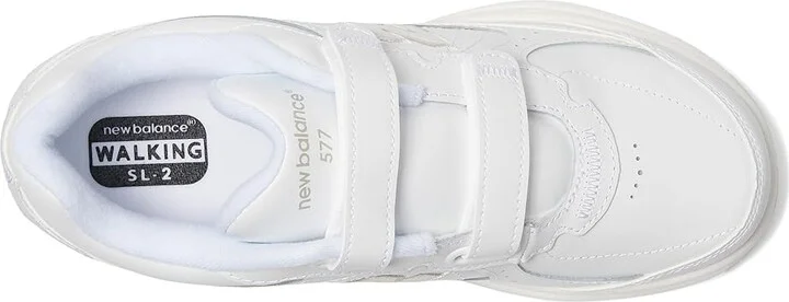 New Balance WW577 Hook and Loop Women's Walking Shoes White : 5 B - Medium, Leather - Image 3