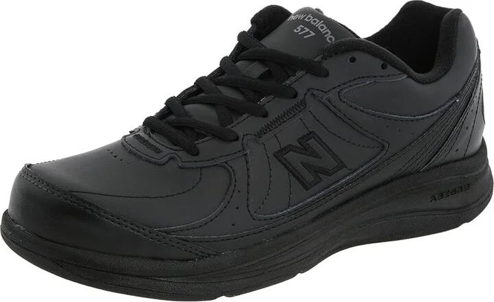 New Balance WW577 Women's Walking Shoes Black : 5.5 B - Medium, Leather - Image 2