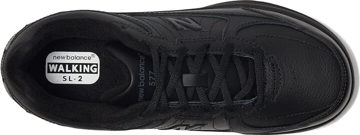 New Balance WW577 Women's Walking Shoes Black : 5.5 B - Medium, Leather - Image 3