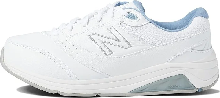 New Balance WW928v3 Women's Walking Shoes White/Blue : 5 B - Medium, Leather - Image 7