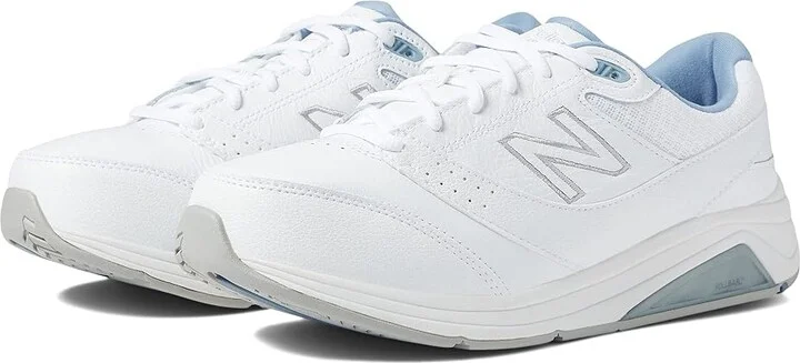 New Balance WW928v3 Women's Walking Shoes White/Blue : 5 B - Medium, Leather