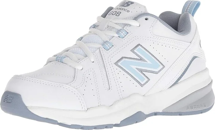 New Balance WX608v5 Women's Shoes White/Light Blue : 5 B - Medium, Textile/Synthetic - Image 2